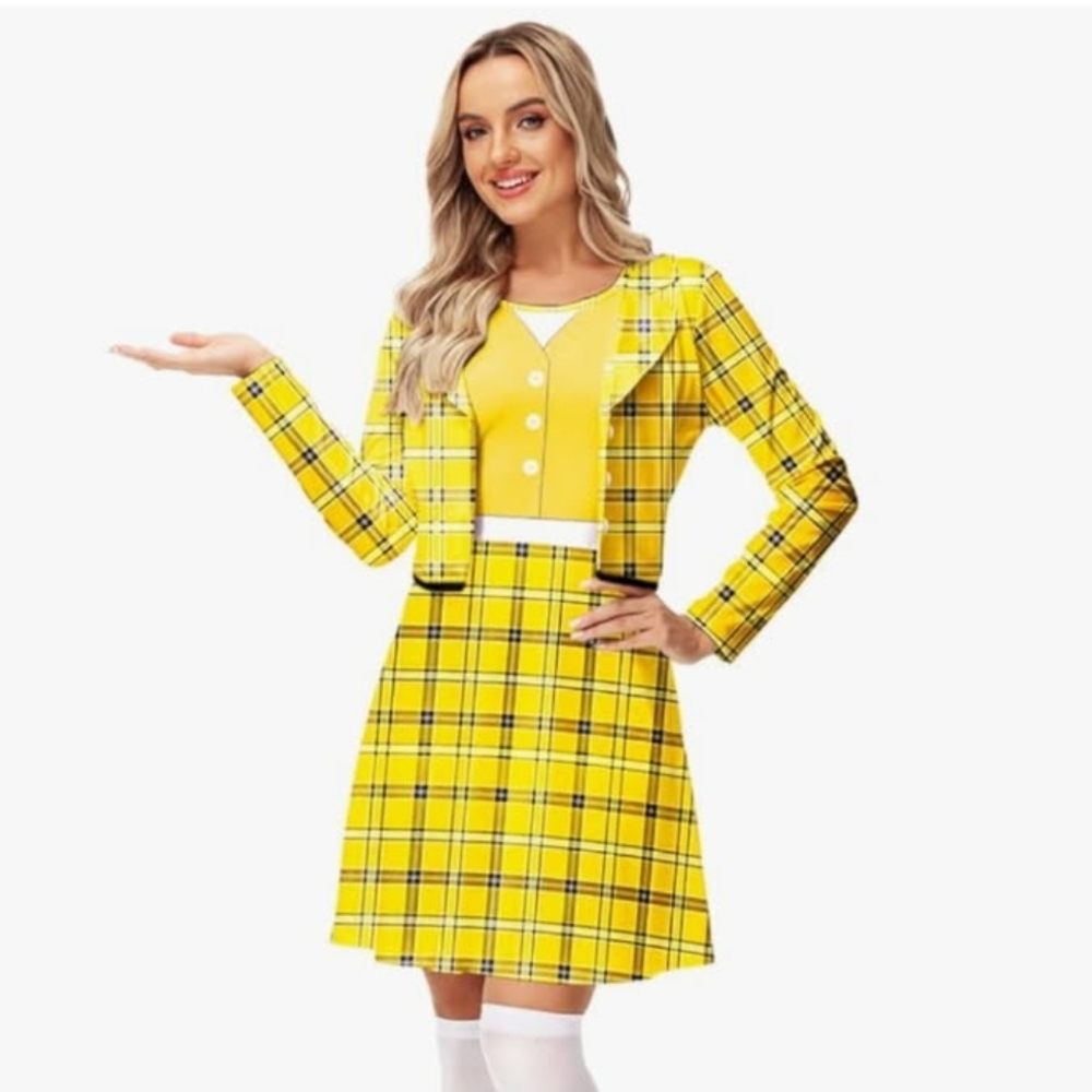 Yellow Plaid Dress